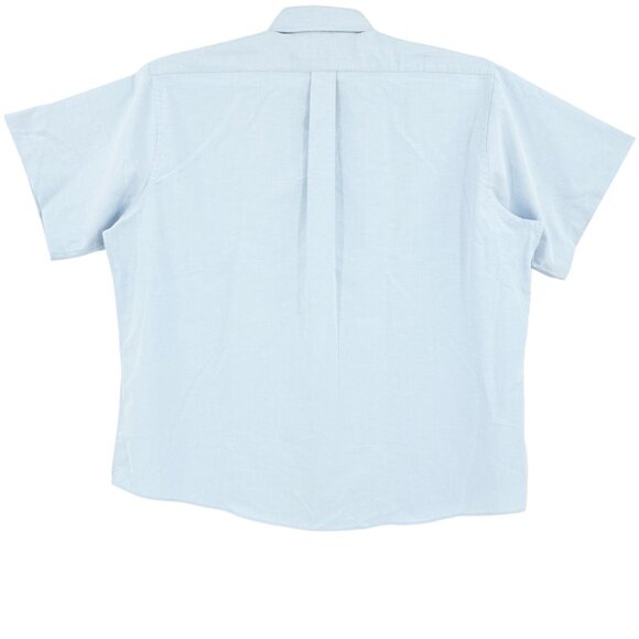 Van Heusen Men's Short Sleeve Regular Fit Wrinkle-Free Blue Shirt Size 20 NWOT - Picture 2 of 9